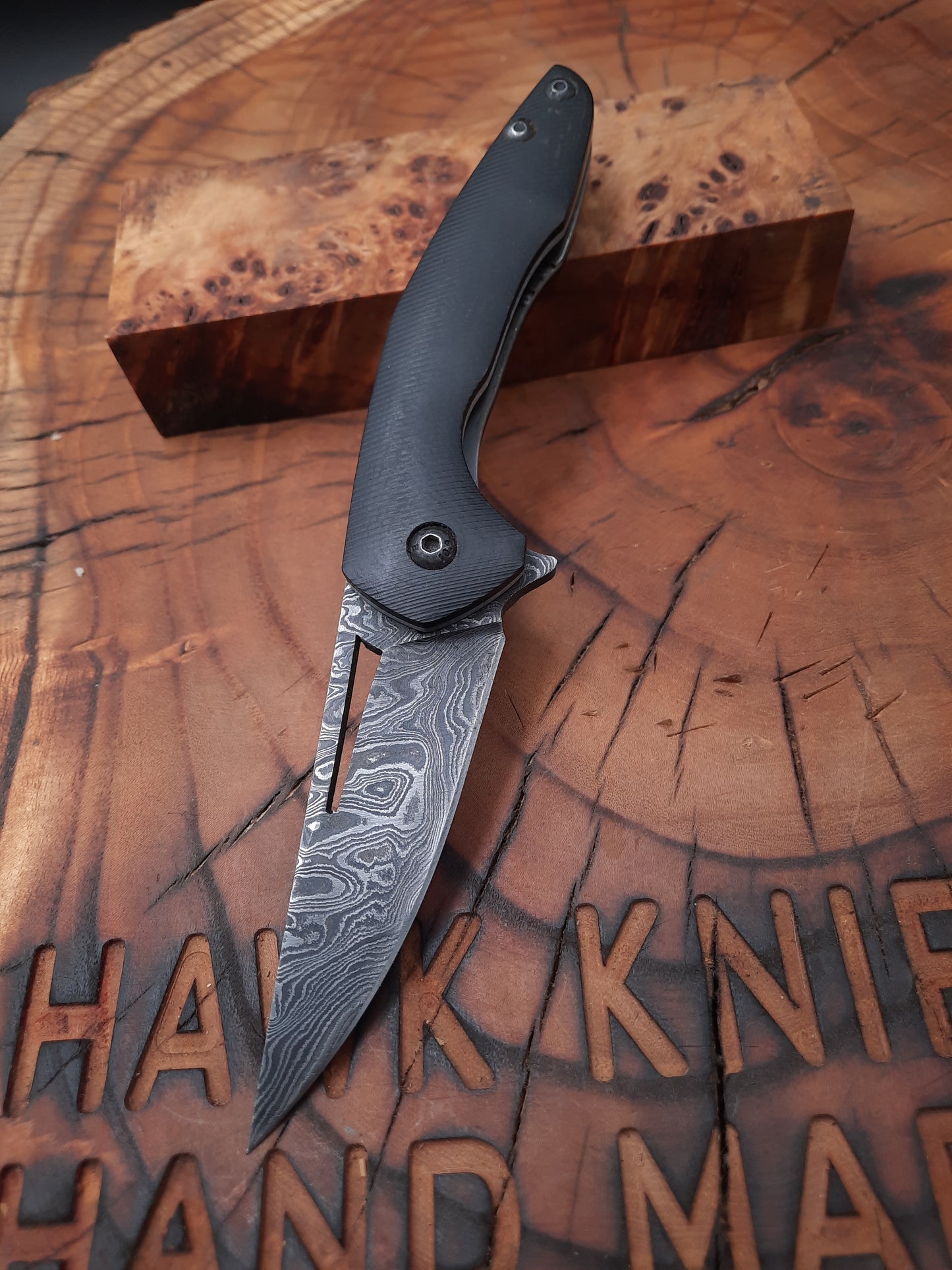 Damascus HAWK-3s Liner Lock Pocket Knife