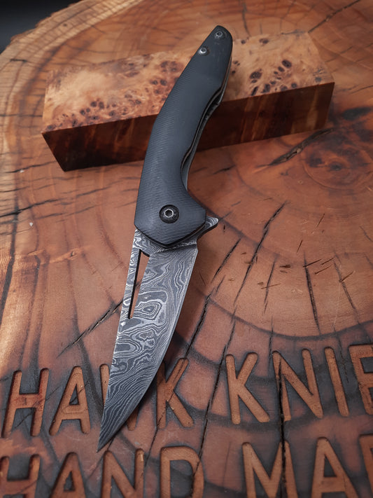 Damascus HAWK-3s Liner Lock Pocket Knife