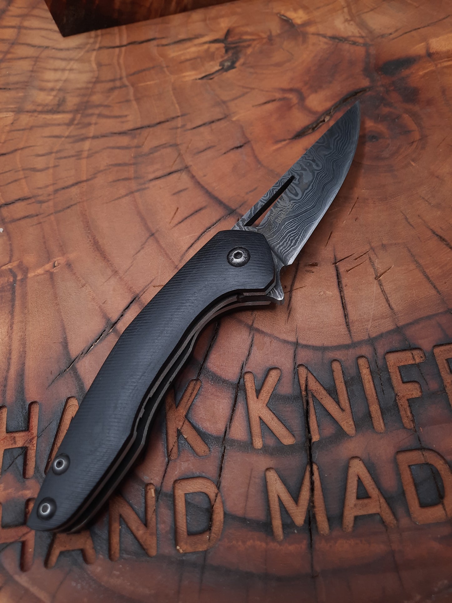 Damascus HAWK-3s Liner Lock Pocket Knife