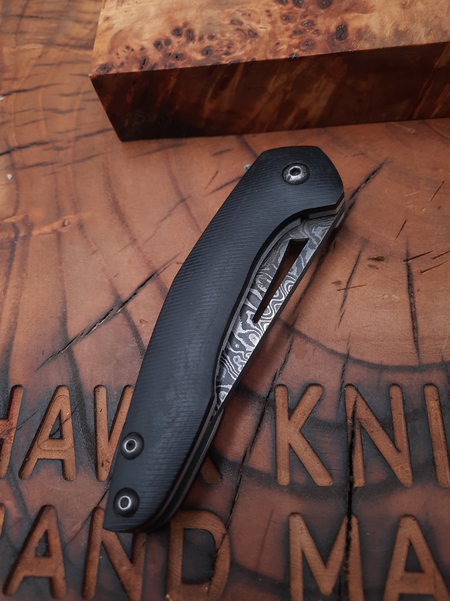 Damascus HAWK-3s Liner Lock Pocket Knife