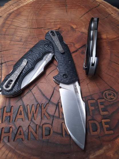 HAWK-4 (Vip) N690 Slotted Pocket Knife