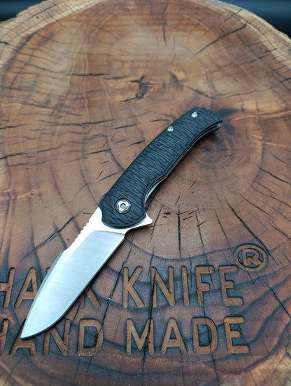 HAWK-2s MIKARTA N690 LINERLOCK Pocket Knife 