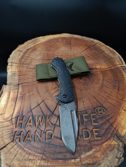 HAWK-4 (VIP) K340 SLOTTED POCKET KNIFE (WITH SHEATH) 