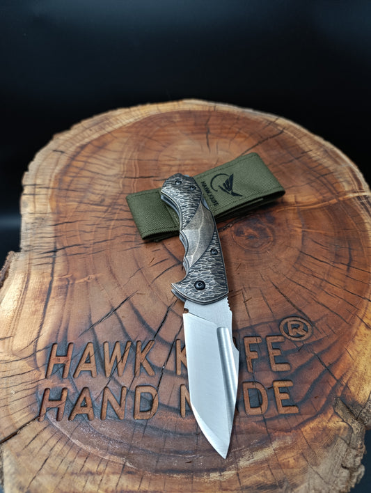 HAWK-4 GOLD VIP N690 Slotted Pocket Knife