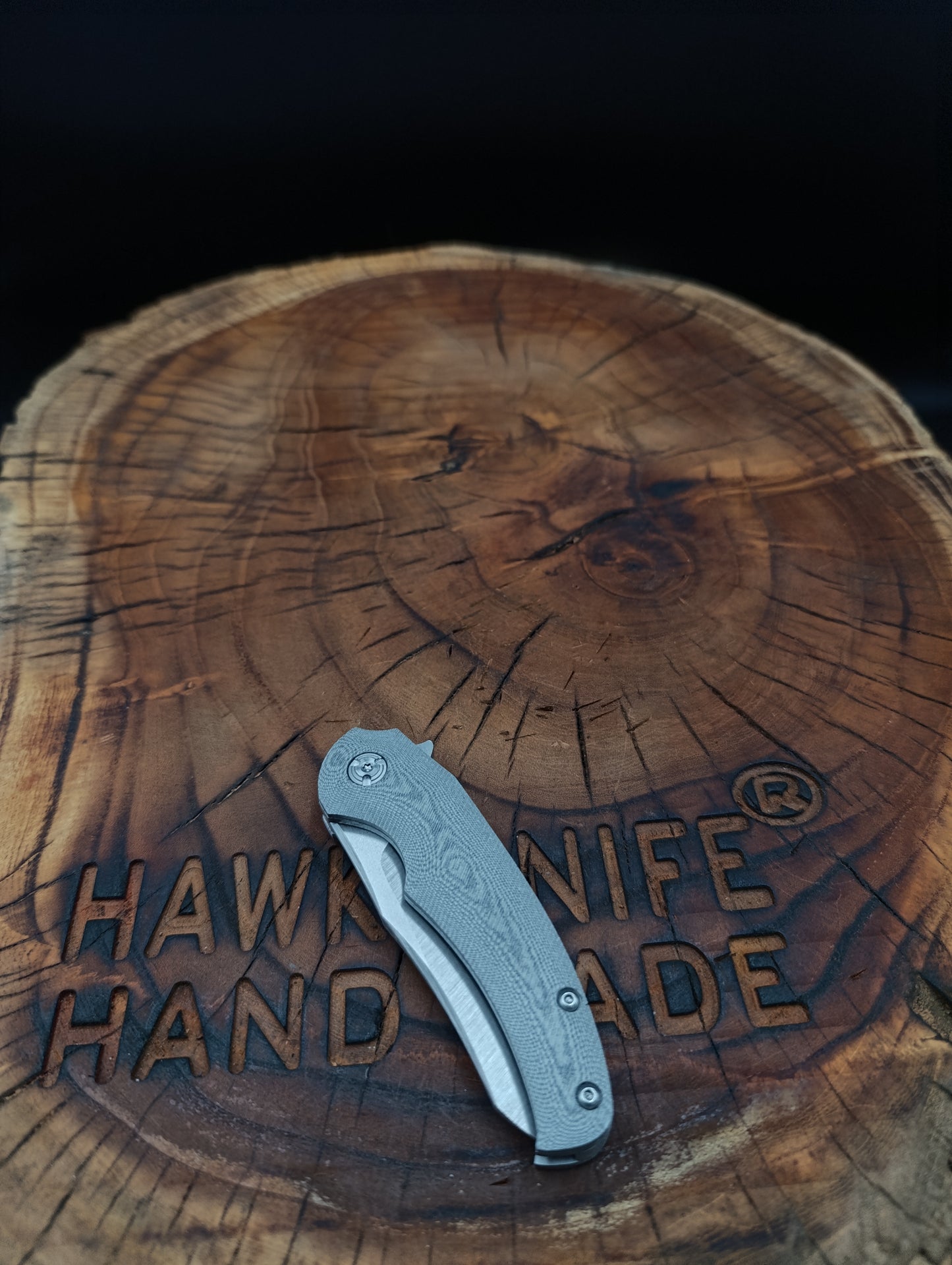 HAWK-5s GRAY N690 LINERLOCK Pocket Knife