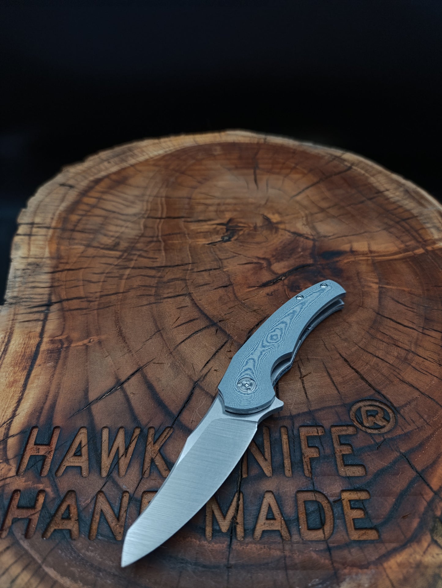 HAWK-5s BLUE N690 LINERLOCK Pocket Knife 