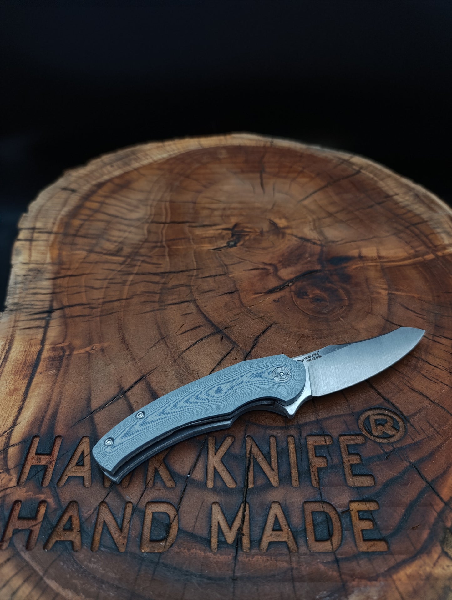 HAWK-5s BLUE N690 LINERLOCK Pocket Knife 