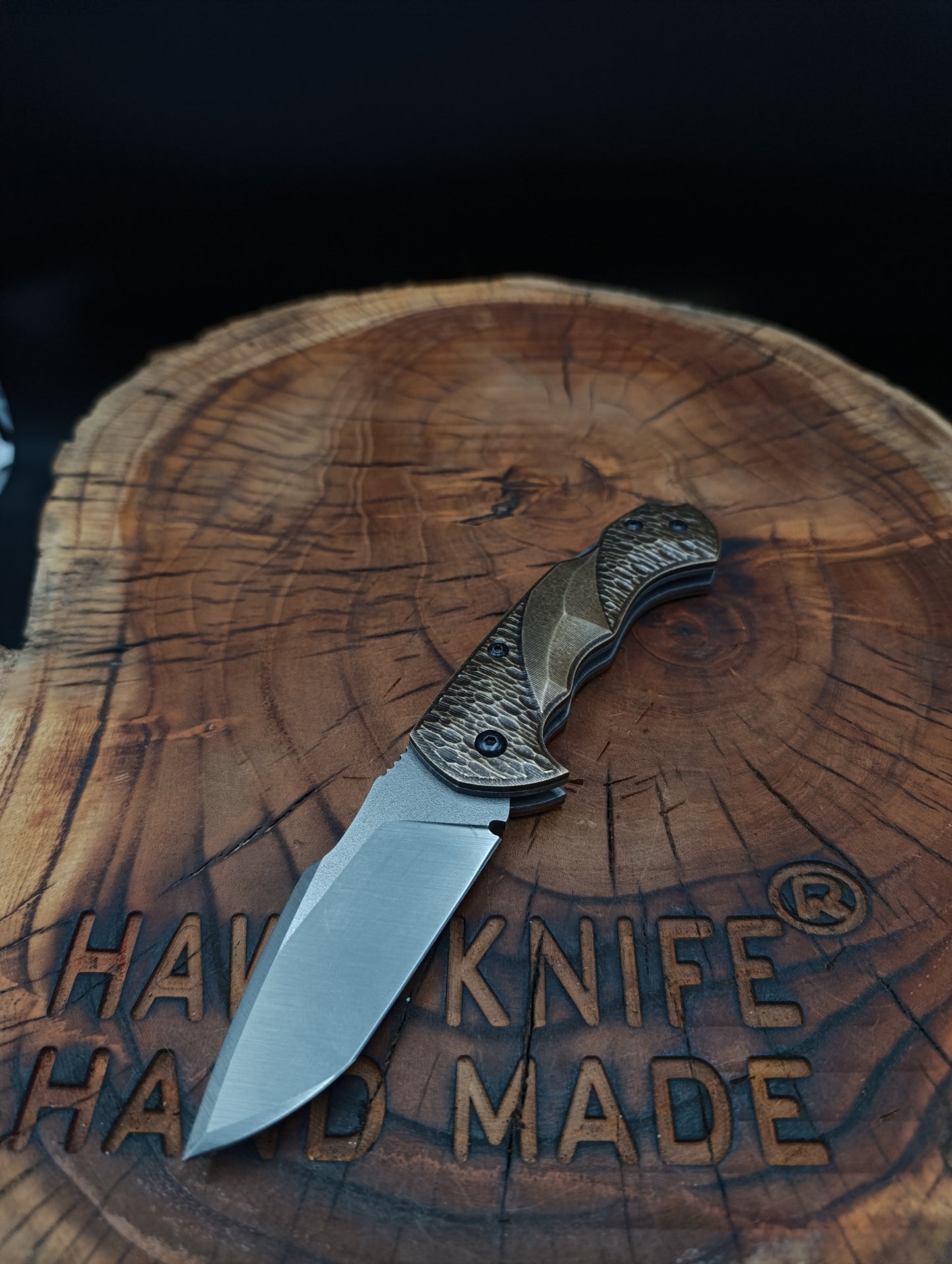 HAWK-4 GOLD Pocket Knife.