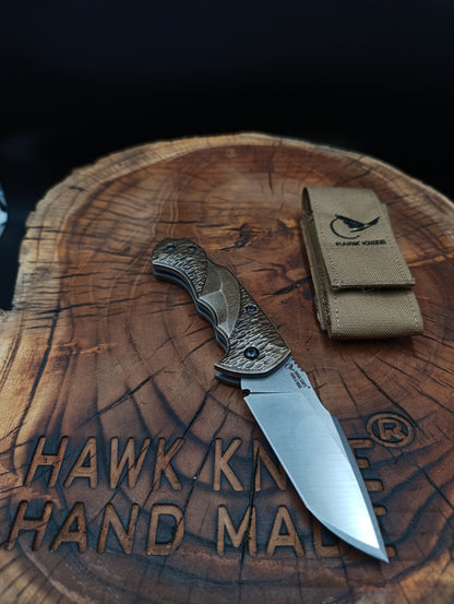 HAWK-4 GOLD Pocket Knife.