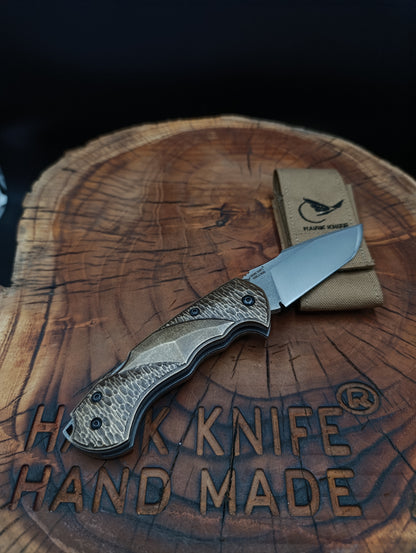 HAWK-4 GOLD Pocket Knife.