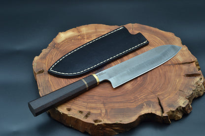 SANTOKU (S) EL YAPIMI N690 ÇELİK ŞEF BIÇAĞI