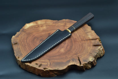 SUJUHIKI 332mm HAND MADE N690 STEEL CHEF KNIFE 